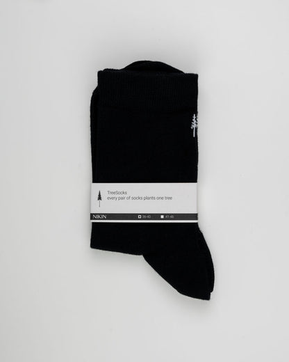 TreeSocks Standard Plain Black - SOCKS - NIKIN EU