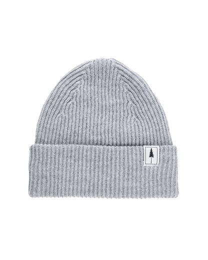 Treeanie Ribbed Light Grey Mel - BEANIE - NIKIN EU