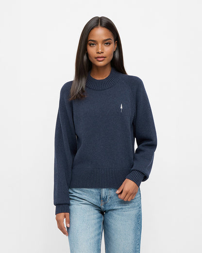 TreePullover Cosy Women Navy Mel - PULLOVER - NIKIN EU