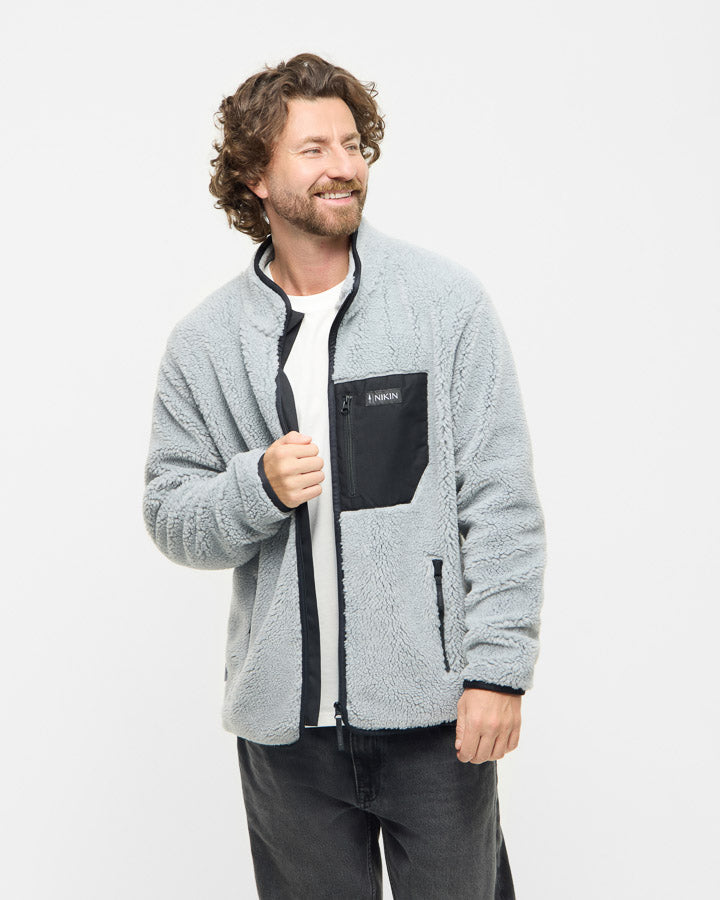 TreeFleece Teddy Relaxed Jacket Grey Mel