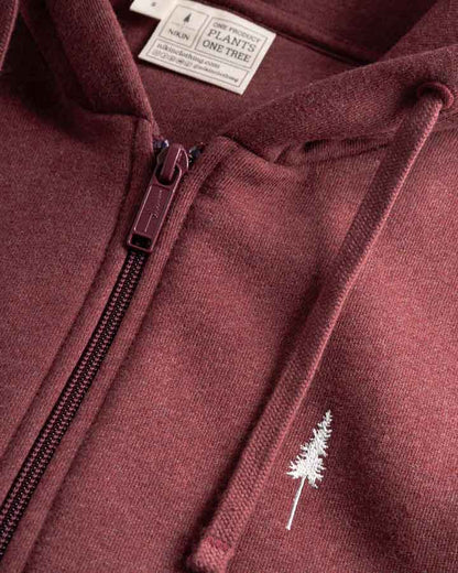 TreeHoodie Jacket Women Bordeaux Mel