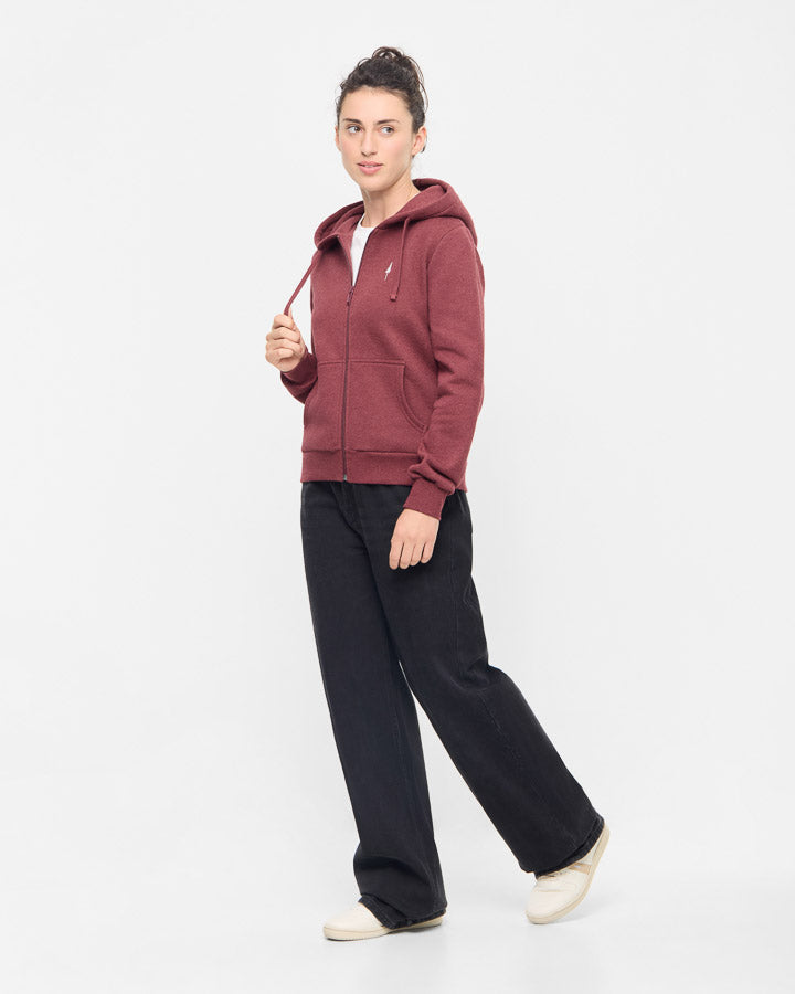 TreeHoodie Jacket Women Bordeaux Mel