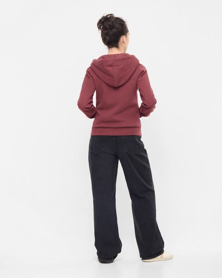 TreeHoodie Jacket Women Bordeaux Mel