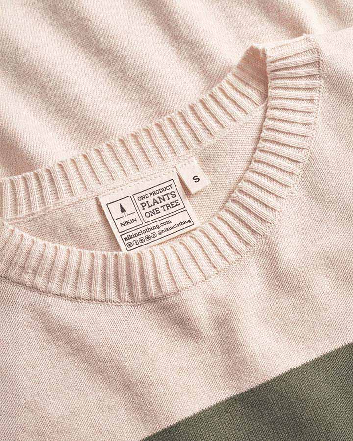 TreePullover Knitted Stripes Raw-Olive