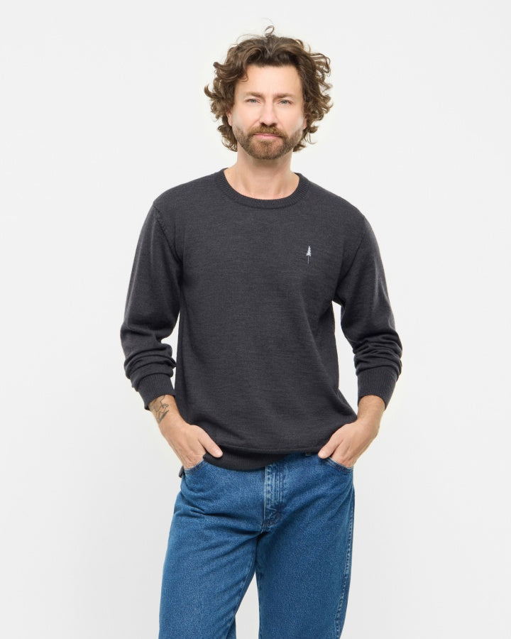 TreePullover Merino Wool Anthracite Mel