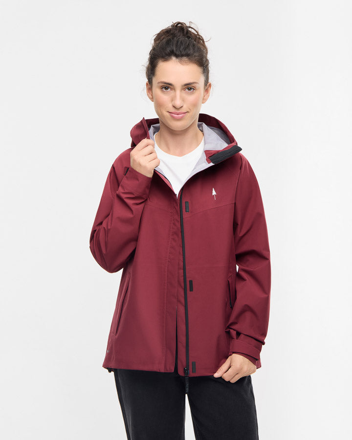 TreeJacket Rain Women Burgundy