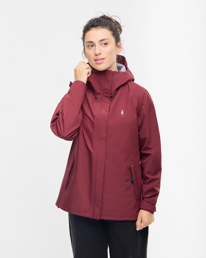 TreeJacket Rain Women Burgundy