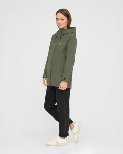 TreeJacket Rain Women Dark Olive