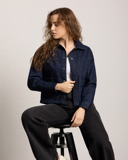 TreeJacket Denim ReCotton Women Dark Indigo