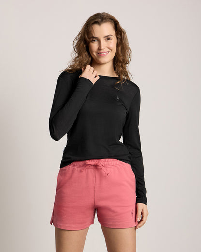TreeShirt Longsleeve Wool Slim Women Black