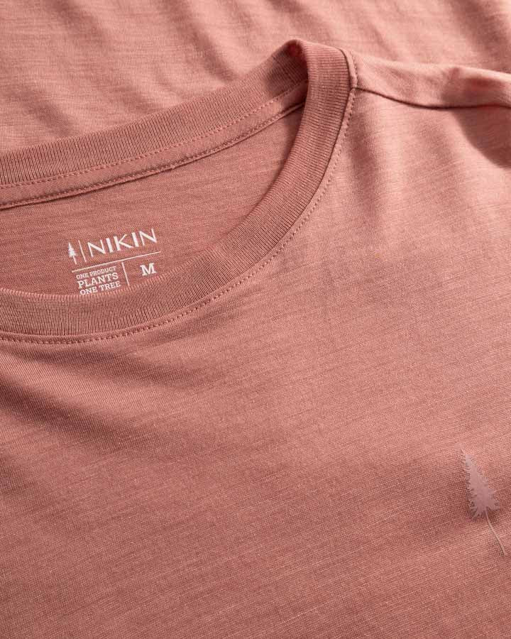 TreeShirt Longsleeve Wool Slim Salmon Rose Mel