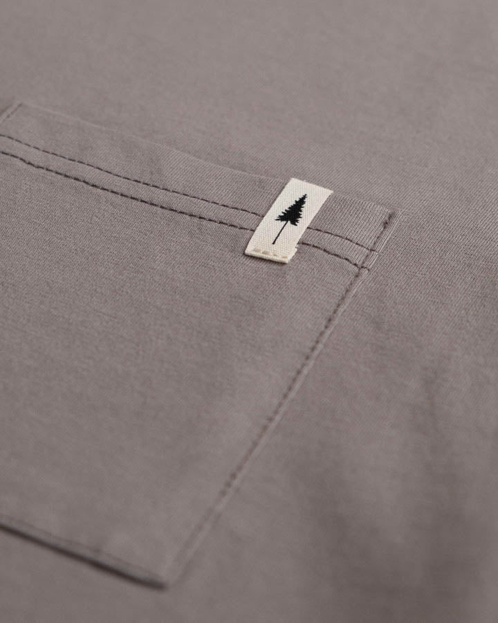 TreeShirt Pocket Mono Ash Taupe
