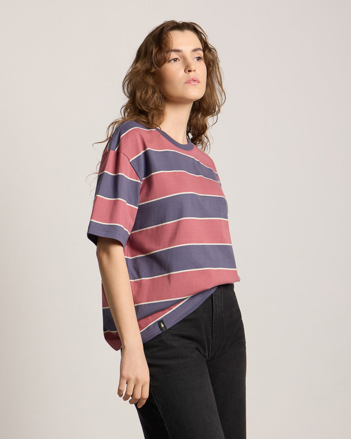 TreeShirt Striped Oversized Dark Ink-Blush