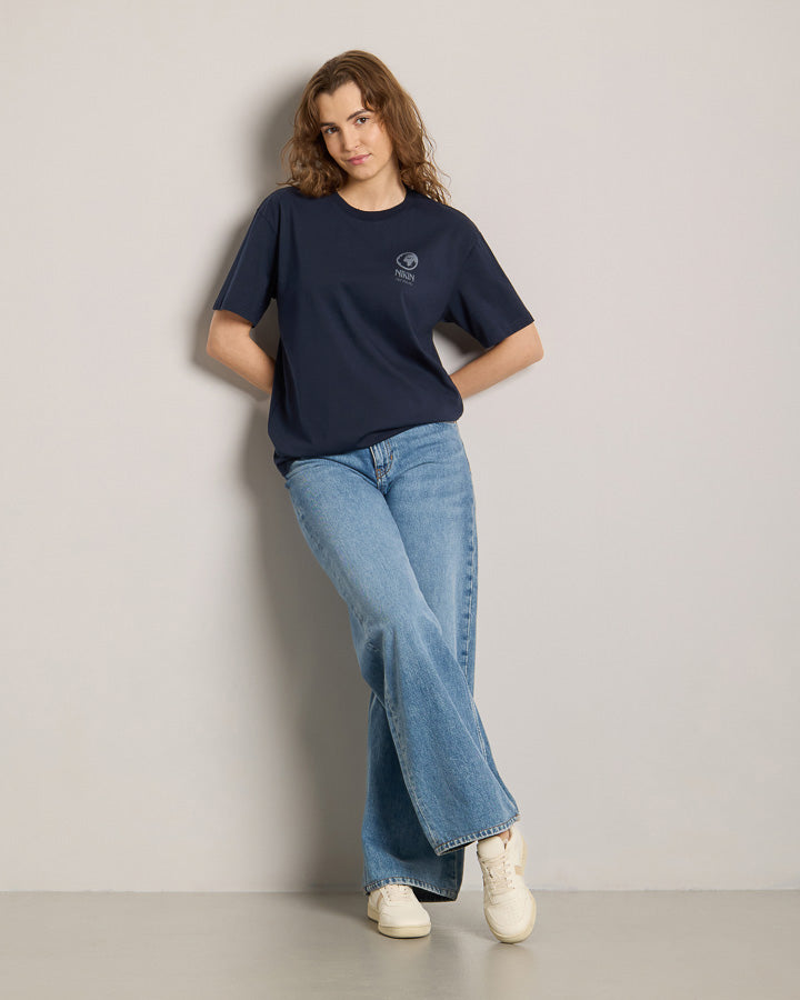 TreeShirt Pale Blue Dot Relaxed Dark Navy