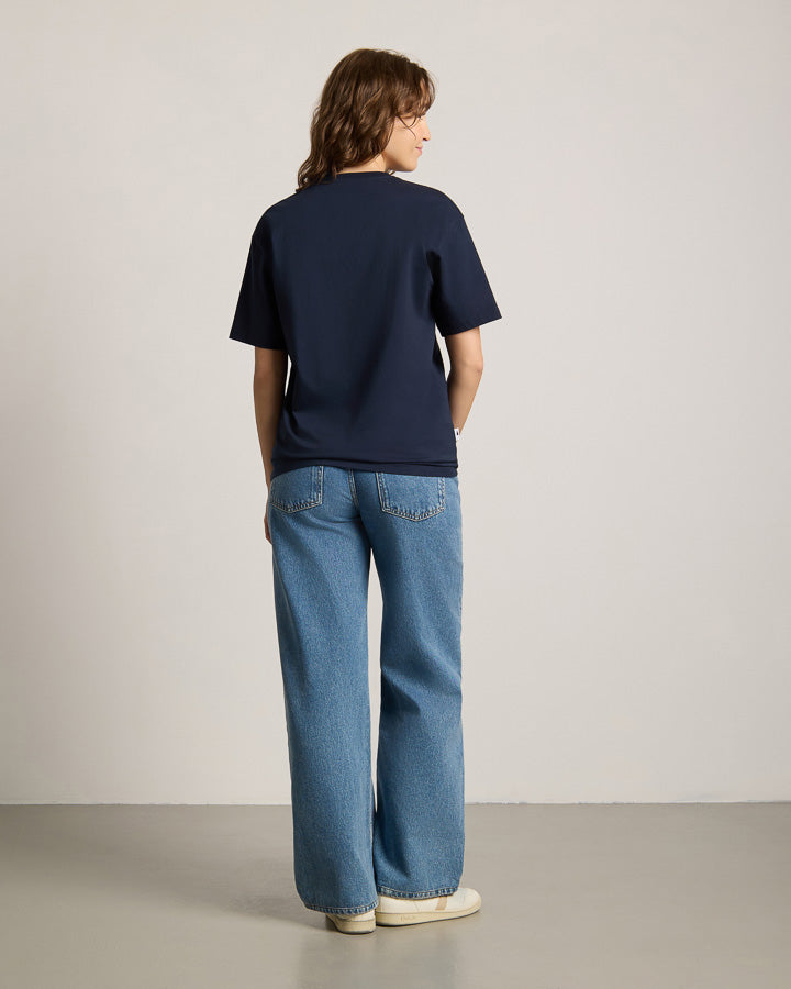 TreeShirt Pale Blue Dot Relaxed Dark Navy