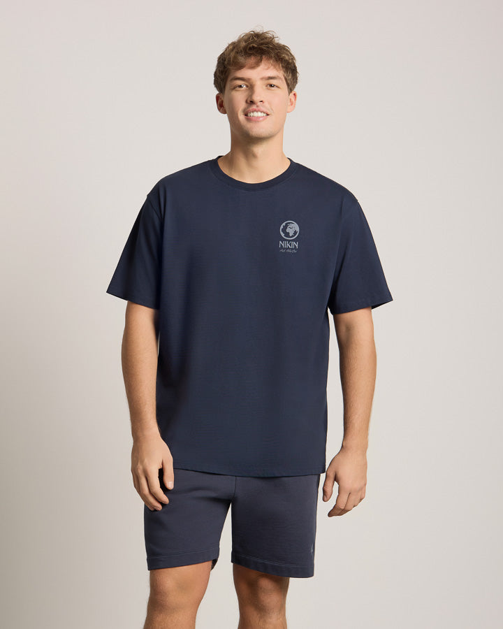 TreeShirt Pale Blue Dot Relaxed Dark Navy