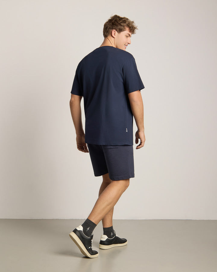 TreeShirt Pale Blue Dot Relaxed Dark Navy