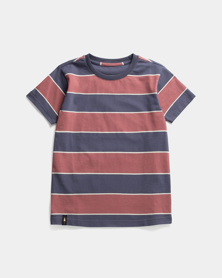 TreeShirt Striped Kids Dark Ink-Blush