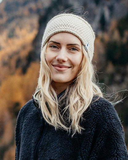TreeHeadband Knitted Fleece Beige - HEADBAND - NIKIN EU