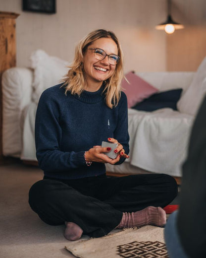 TreePullover Cosy Women Navy Mel - PULLOVER - NIKIN EU