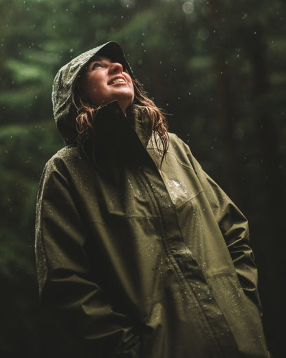TreeJacket Rain Women Dark Olive