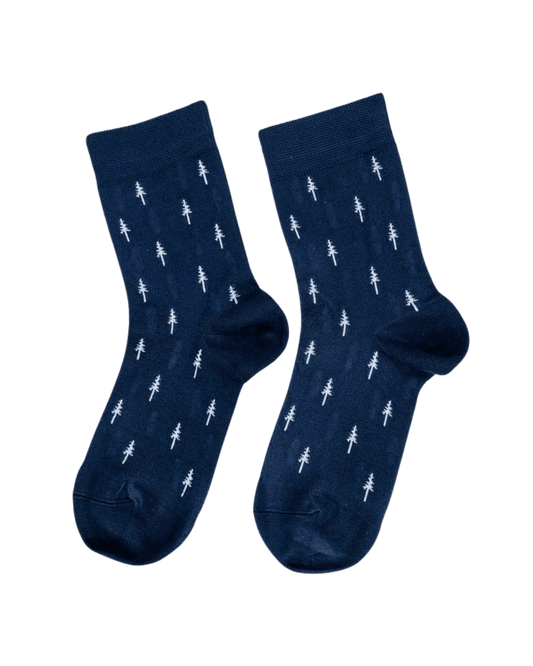 TreeSocks Standard Allover Navy - SOCKS - NIKIN EU