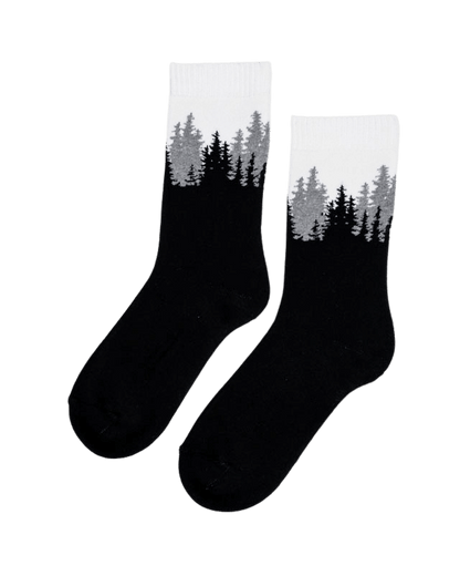 TreeSocks Cosy Double Forest Black - SOCKS - NIKIN EU