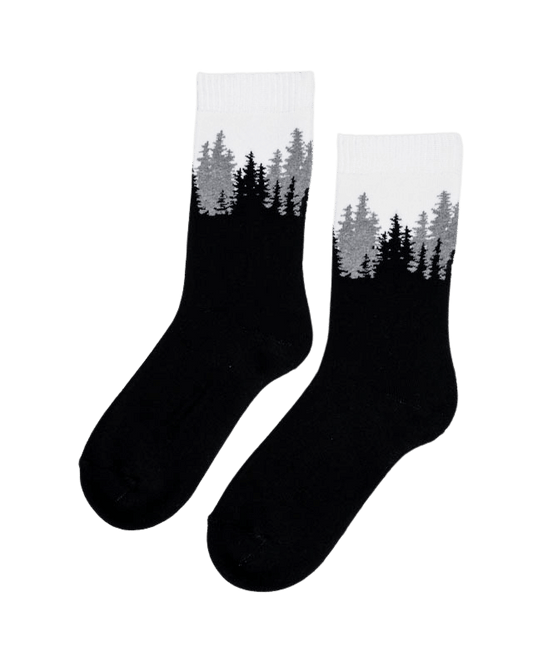 TreeSocks Cosy Double Forest Black - SOCKS - NIKIN EU