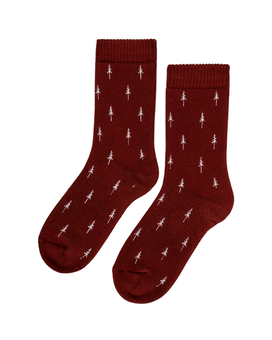 TreeSocks Cosy Allover Bordeaux - SOCKS - NIKIN EU