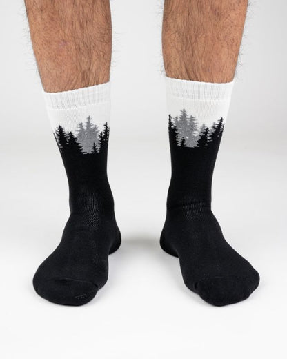 TreeSocks Cosy Double Forest Black - SOCKS - NIKIN EU