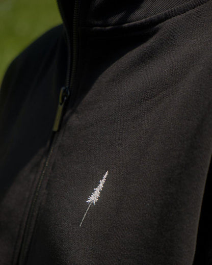 TreeSweater Quarter Zip Black - SWEATER - NIKIN EU