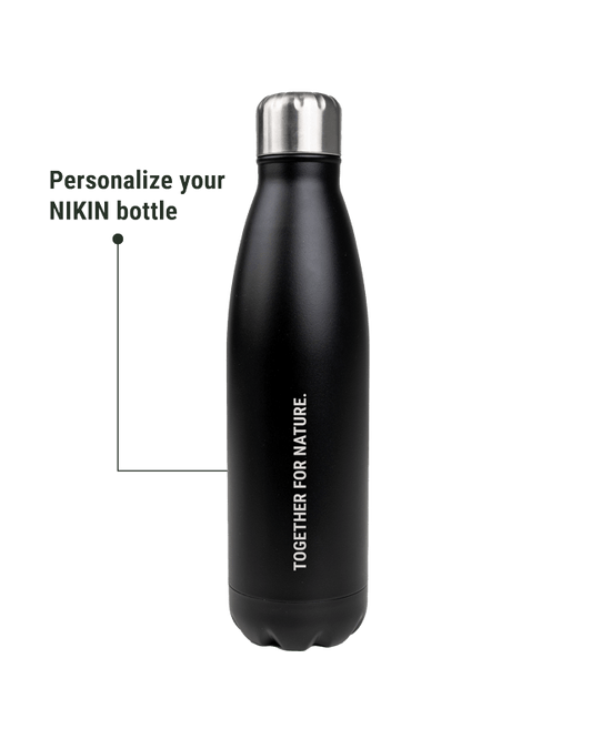 TreeBottle Personalisiert (small text) - Black - BOTTLE - NIKIN