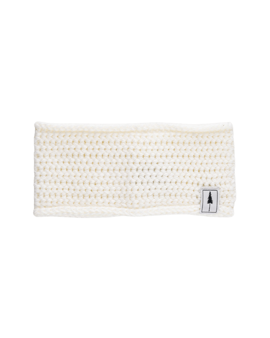 TreeHeadband Knitted Fleece - White - HEADBAND - NIKIN
