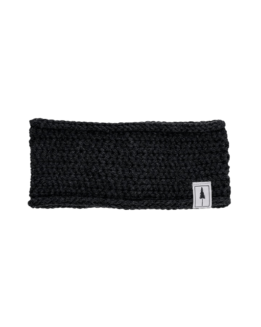TreeHeadband Knitted Fleece Black Mel - HEADBAND - NIKIN EU
