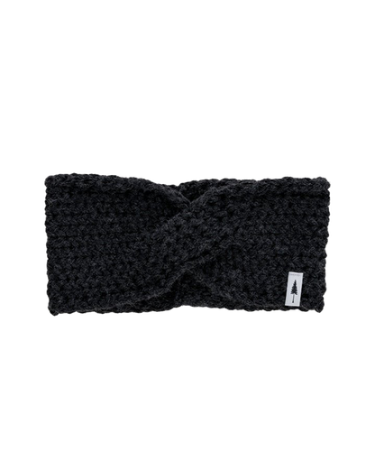 TreeHeadband Knitted Twist Black Mel - HEADBAND - NIKIN EU
